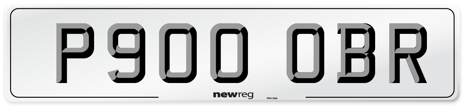 P900 OBR Number Plate from New Reg